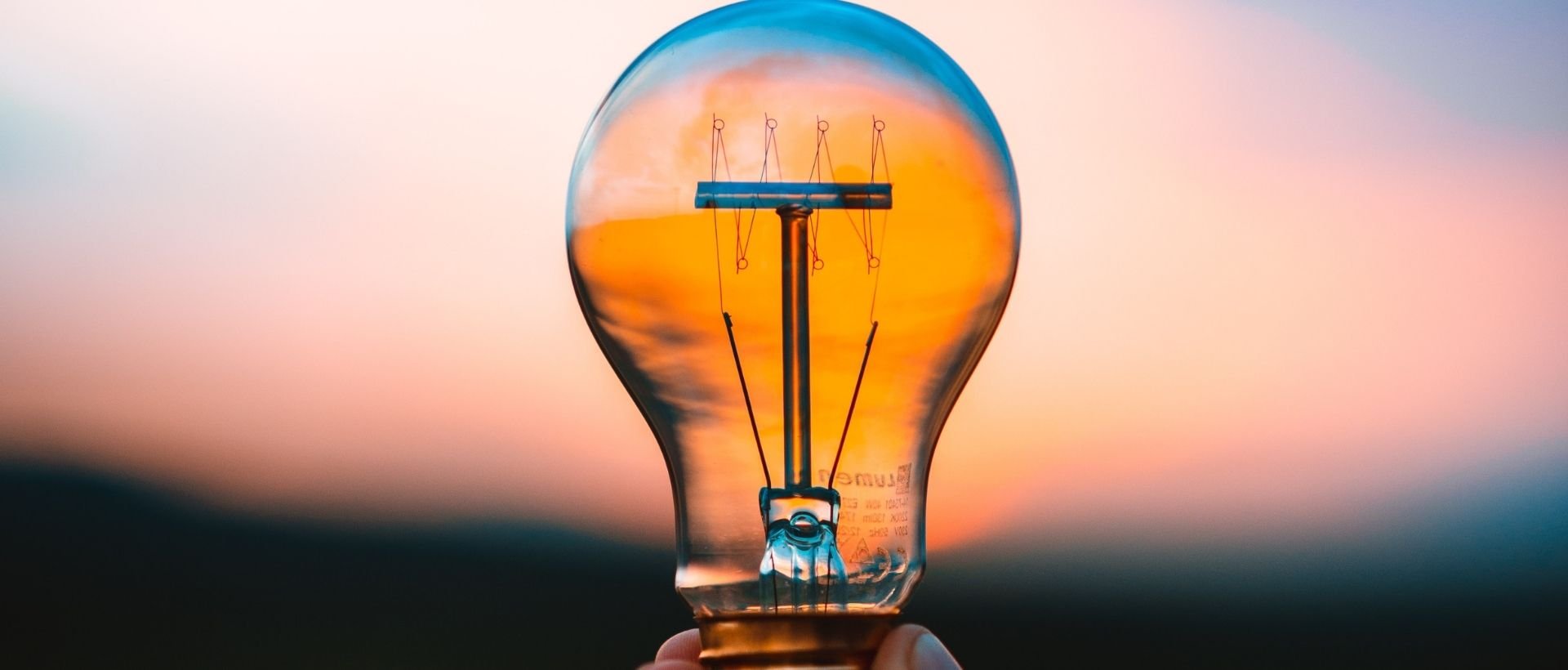 a person holding a light bulb in their hand.